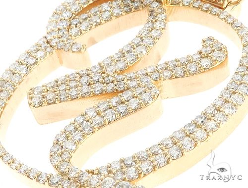 14K Yellow Gold KQ Pendant 65513 - Image 4