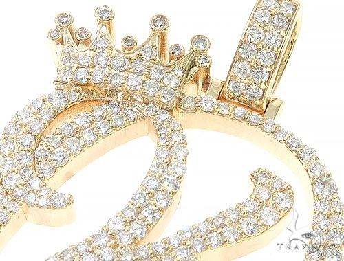 14K Yellow Gold KQ Pendant 65513 - Image 5