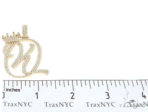 14K Yellow Gold KQ Pendant 65513 - Image 7