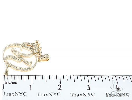 14K Yellow Gold KQ Pendant 65513 - Image 8