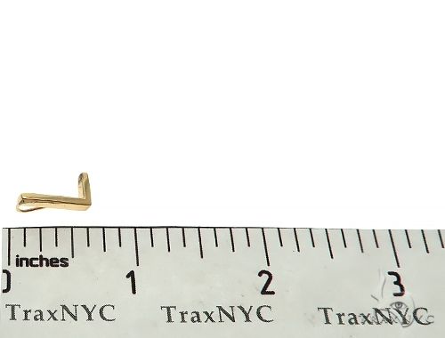 14K Yellow Gold L Initial Pendant 66121 - Image 7