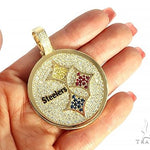 14K Yellow Gold Large Custom Steelers Pendant 65748 - Image 5