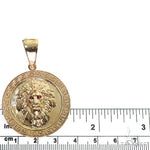 14K Yellow Gold Lion Pendant 36994 - Image 5