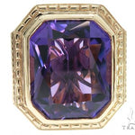 14K Yellow Gold Holy Amethyst Ring 63353 - Image 2