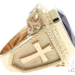 14K Yellow Gold Holy Amethyst Ring 63353 - Image 4