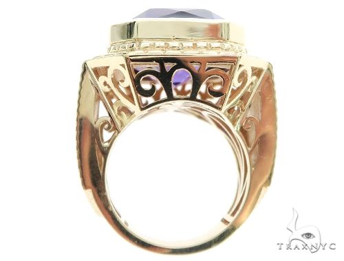 14K Yellow Gold Holy Amethyst Ring 63353 - Image 6