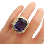 14K Yellow Gold Holy Amethyst Ring 63353 - Image 7