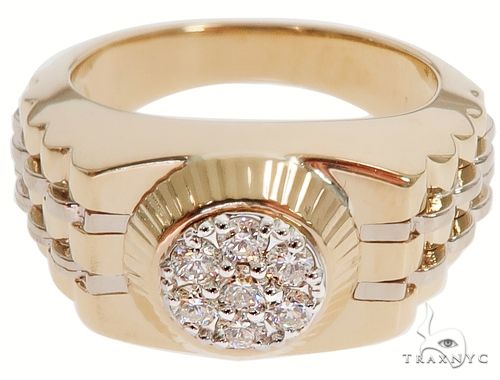 14K Yellow Gold Men's Diamond Ring 64641 - Image 1