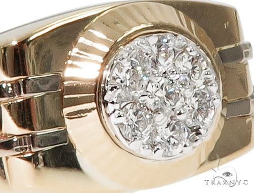 14K Yellow Gold Men's Diamond Ring 64641 - Image 3