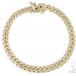 14K Yellow Gold Miami Cuban Diamond Bracelet 65224 - Image 1