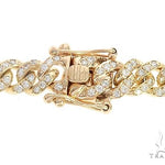 14K Yellow Gold Miami Cuban Diamond Bracelet 65225 - Image 4