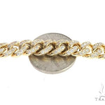 14K Yellow Gold Miami Cuban Diamond Bracelet 65225 - Image 6