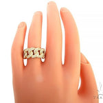 14K Gold Miami Cuban Link Diamond Ring 65851 - Image 6