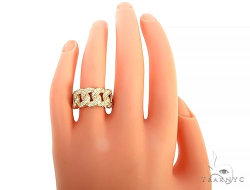 14K Gold Miami Cuban Link Diamond Ring, photo 7 of 7