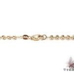 14K Yellow Gold Moon Cut Link Chain 24 Inches 4mm 64803 - Image 3