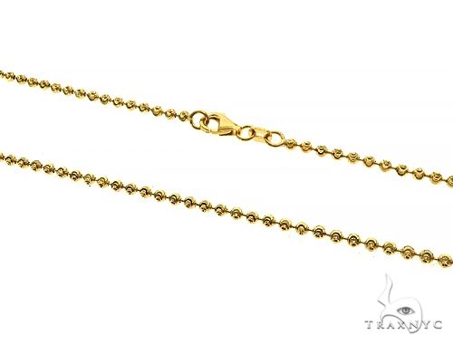 14K Yellow Gold Moon Cut Link Chain 18 Inches 2mm   66947 - Image 2
