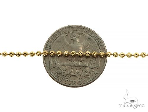 14K Yellow Gold Moon Cut Link Chain 22 Inches 2mm   66032 - Image 5