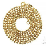 14k Yellow Gold Moon Cut Link Chain 24 Inches 2mm 66033 - Image 3