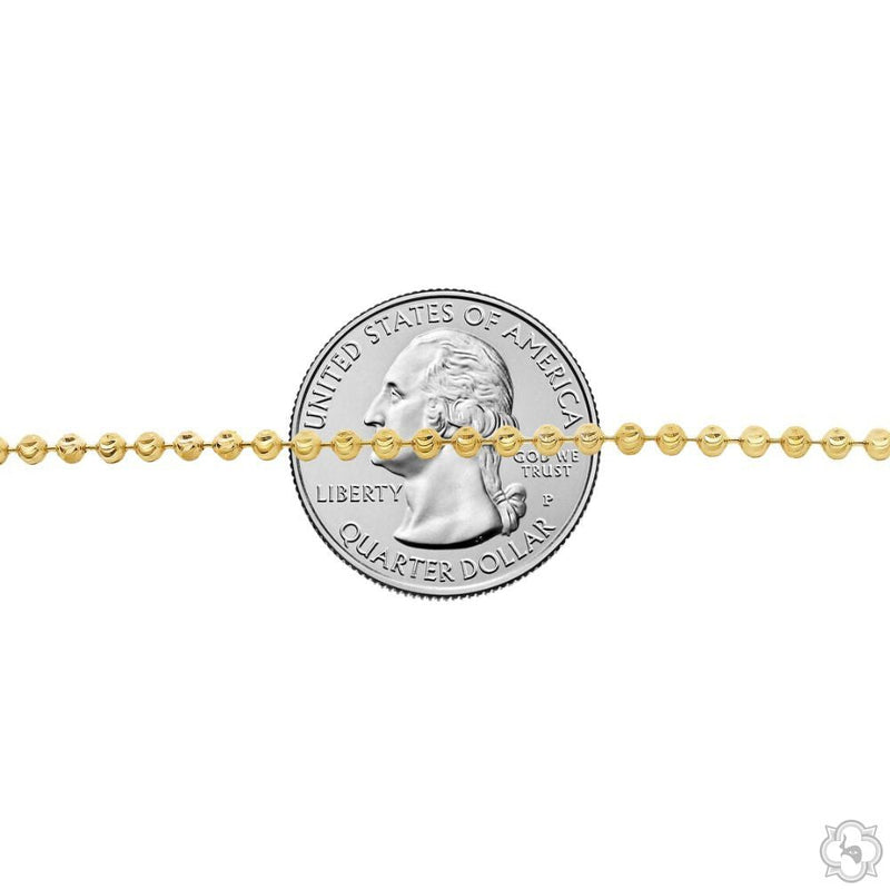 14K Yellow Gold Moon Cut Link Chain 26 Inches 2.9mm   65883 - Image 3