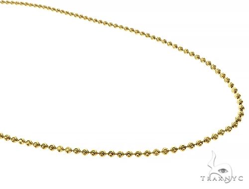 14K Yellow Gold Moon Cut Link Chain 26 Inches 2mm   66034 - Image 1