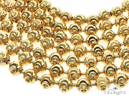 14K Yellow Gold Moon Cut Link Chain 26 Inches 2mm   66034 - Image 4
