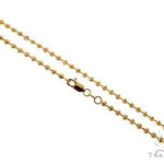 14K yellow gold moon cut link chain 26 inches long, 3.5mm width with spring clasp.