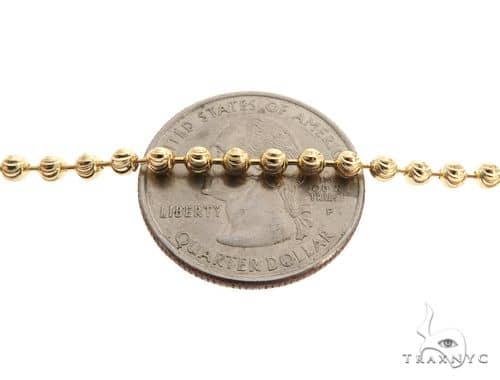 14K Yellow Gold Moon Cut Link Chain 28 Inches 3.5mm   65885 - Image 3