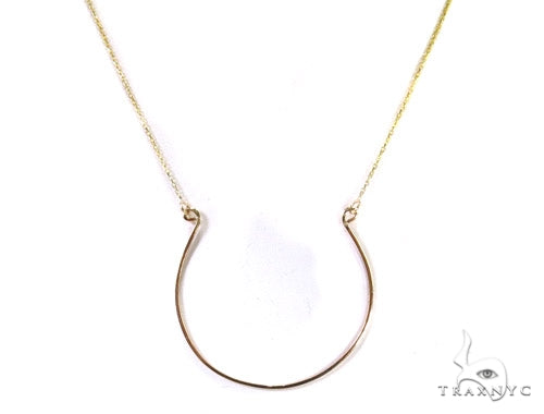 Solid 14K yellow gold necklace with polished finish