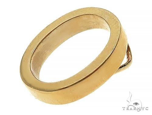 14K Yellow Gold O Initial Pendant 66120 - Image 2