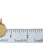 18K Yellow Gold Oval Special Edition Photo Pendant Engraved Frame 65313 - Image 6
