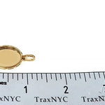 18K Yellow Gold Oval Special Edition Photo Pendant Engraved Frame 65313 - Image 7