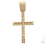 14K Yellow Gold Princess Cut Diamond Manhattan Cross 65598 - Image 3