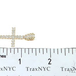 14K Yellow Gold Princess Cut Diamond Manhattan Cross 65598 - Image 7