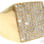14K Yellow Gold Diamond Square Ring 61508 - Image 1