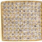 14K Yellow Gold Diamond Square Ring 61508 - Image 2