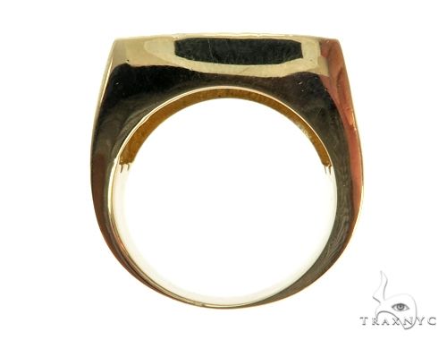 14K Yellow Gold Diamond Square Ring, photo 6 of 7
