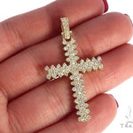 14K Yellow Gold Prong Diamond Cross 65281 - Image 5
