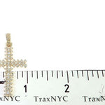 14K Yellow Gold Prong Diamond Cross 65281 - Image 6