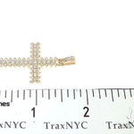 14K Yellow Gold Prong Diamond Cross 65281 - Image 7