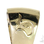 14K Yellow Gold Prong Diamond Custom Gold Flame LIT Pendant 63781 - Image 5