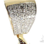 14K Yellow Gold Prong Diamond Custom Gold Flame LIT Pendant 63781 - Image 6