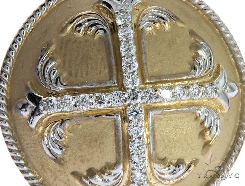 14K Gold Diamond Templar Knights Crusader Masonic Ring, photo 3 of 10