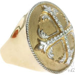 14K Yellow Gold Prong Diamond Custom Made TraxNYCs Templar Ring Knights Crusader Masonic 63117 - Image 1