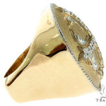 14K Yellow Gold Prong Diamond Custom Made TraxNYCs Templar Ring Knights Crusader Masonic 63117 - Image 5