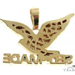 14K Gold Prong Diamond FreeBird Self Made Charm Pendant 63091 - Image 3