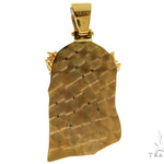 14K Yellow Gold Prong Diamond Jesus Pendant 57217 - Image 6