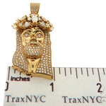 14K Yellow Gold Prong Diamond Jesus Pendant 57217 - Image 8