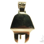 14K Gold Prong Diamond Small Pharaoh King Tut Charm Pendant 63729 - Image 5