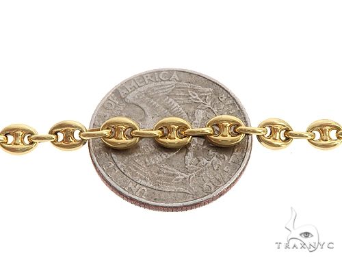 14k Yellow Gold Puffed Link 24 Inches 4.5mm 64964, photo 3 of 6