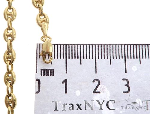 14k Yellow Gold Puffed Link 24 Inches 4.5mm 64964, photo 6 of 6